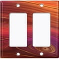 thumbnail image 6 of Metal Light Switch Plate Cover Image of Marble Red Orange Swirl Galaxy MAR073, 6 of 13