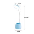 thumbnail image 3 of 3 Speed Eye Protection Desk Lamp Usb Rechargeable Led Study Lamp with Flexible Gooseneck Dimmable Brightness for Student Homework Reading Bedside Use, UKHBMC | Blue, 3 of 9