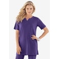 thumbnail image 2 of Roaman's Women's Plus Size Soft Knit Tunic With Notch Neckline, 2 of 6