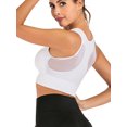 thumbnail image 6 of FANNYC Women's Seamless Racerback Sports Bra Running Active Gym Workout Fitness Bra Yoga Activewear Tank Top Bras With Removable Padded, 6 of 7