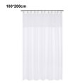 thumbnail image 3 of Naiovety Cortinas de ducha elegantes e impermeables Cortina de baño que ahorra espacio Cortinas de ducha de poliéster de lujo Partición de Juegos de accesorios de baño blanco 180*200cm, 3 of 6