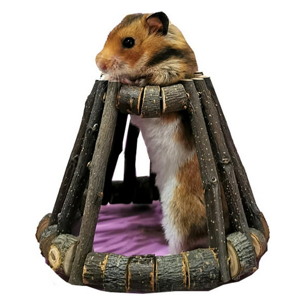 Cute Hamster House Wooden Hut Accessories Cabin House Playhouse