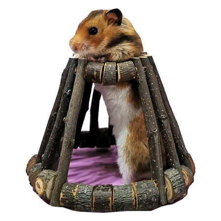 Wooden Hamster House Animal Hideout, Hamster Hut Villa, Cage Habitat Decor Accessories, Play Dwarf, Hedgehog, Syrian Hamster