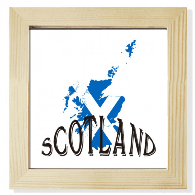 Cultura del mapa de Escocia Unbranded Pantalla de escritorio de pared marco cuadrado