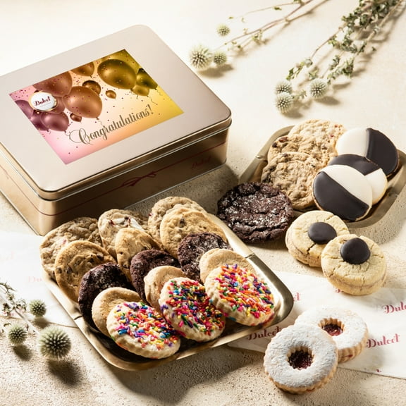 Dulcet Gift Baskets Congratulations Celebration Delightful Cookie Gift Box