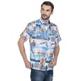 thumbnail image 4 of LA LEELA Men's Hawaiian Shirts Short Sleeve Button Down Shirt Men's Hawaii Shirts Boho Vacation Summer Beach Shirts for Men S Water Surf, Multicolor, 4 of 6