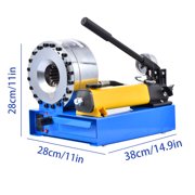 High Pressure Hose Crimping Tool, Portable Hydraulic Crimper with 8 Dies, 0.39-1.22 Diameter Capacity for Industrial Use