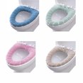 thumbnail image 3 of Sonceds Bathroom Soft Thicker Warmer Stretchable Washable Cloth Toilet Seat Cover Closestool Pads, 3 of 9