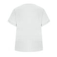 thumbnail image 5 of DPTALR George Women's Summer V-neck Short-Sleeve T-Shirts,14 Colors Available: Comfortable Stylish Casual Tops,White,Size M, 5 of 6