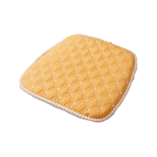 Advancent Cómodos cojines para sillas de comedor y cojines de ajuste universal Elegante relleno amarillo de algodón viscoelástico Type2 NO2