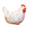 thumbnail image 1 of Figura decorativa de resina con forma de gallina para jardín, ideal para exteriores., 1 of 8