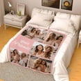 thumbnail image 4 of Custom Blanket with Photo Texts Personalized Blankets and Throws Customized Happy Birthday Gifts for Women Men Dad Mom Wife Husband Grandma Grandpa Sister Daughter Son Best Friend Blankets, 4 of 5