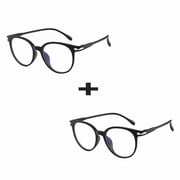 2PCS Blue Light Blocking Spectacles Anti Eyestrain Decorative Glasses Light Computer Radiation Protection Eyewear