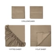 thumbnail image 5 of Superior 3-Piece Rayon From Bamboo Taupe Sheet Set, Twin, 5 of 10