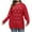 Red, variant on HAiming Plus Size Sweaters for Women Cable Casual Loose Long Sleeve Crewneck Pullover Long Tops with Cute Graphic