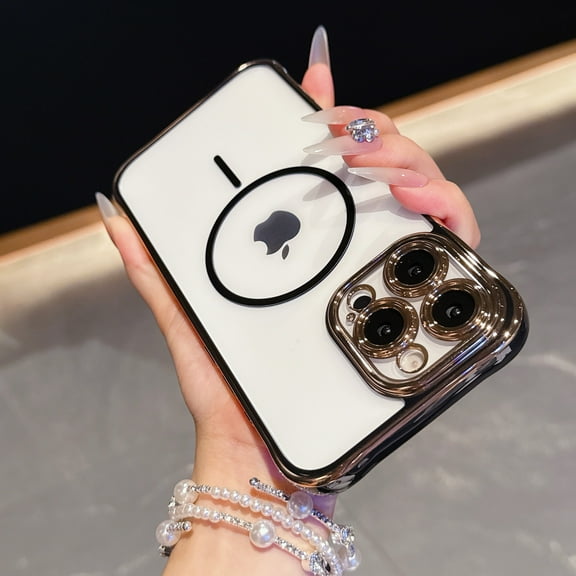 Allytechgroup for iPhone Air Protective Case, [Compatible with Magsafe] Shockproof Back Cover TPU Magnetic Non-Slip Lightweight Shock-Absorbent Rugged Dust Proof Anti-Fingerprint, Black