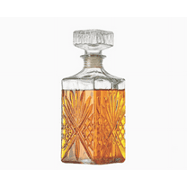 Whiskey Decanter With Glass Stopper ,Liquor Decanter For Alcohol , Wine , Scotch , Brandy or Bourbon Decanter , Lead-Free Crystal Decanter   for Home, Bar, Gift, Party Decor