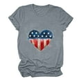 thumbnail image 5 of Dyegold Summer Tops for Women 2023, Women Tops and Blouses Heart American Flag Patriotic Tunics Casual Loose Fit Short Sleeve Crewneck ​Graphic Tee Tshirt, 5 of 6