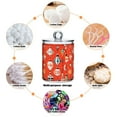 thumbnail image 6 of Yayeee 2 Pack Qtip Holder Bathroom Cotton Swab Canister with Lid Clear Dispenser Set, Retro Christmas Ornaments Pattern, 6 of 6
