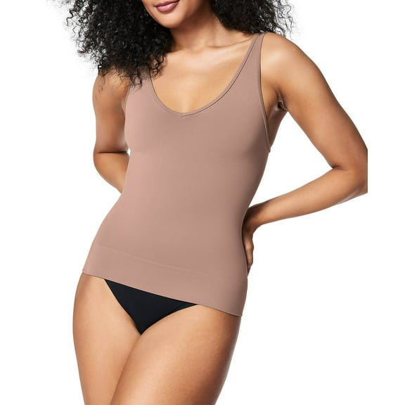 Spanx Women's Everyday Seamless Shaping Tank Top - Cafe Au La, Size Medium