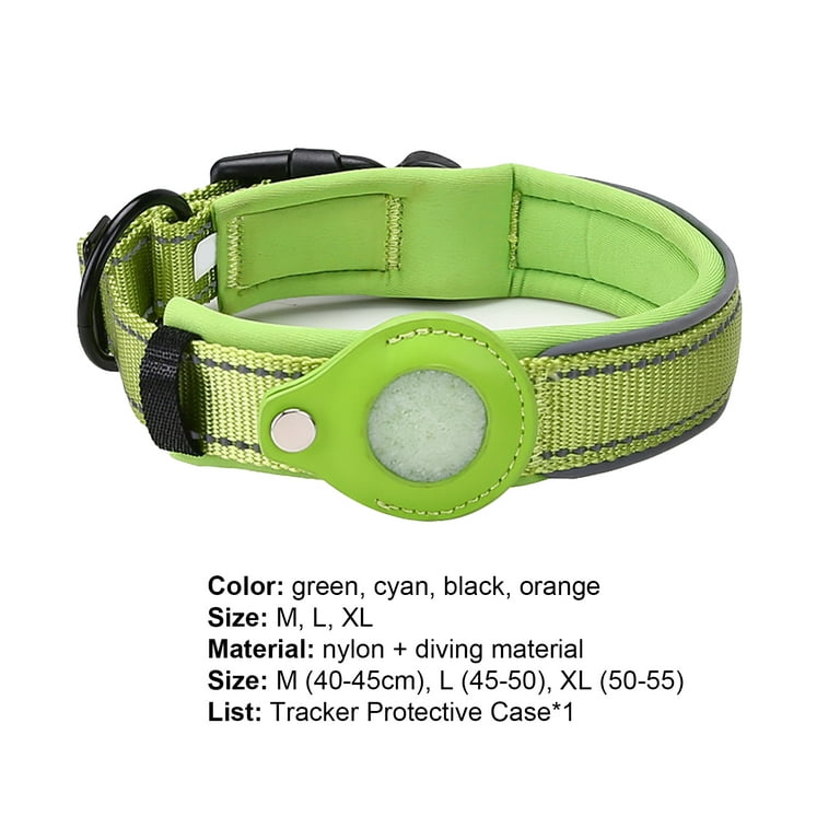Airtag Dog Collar Waterproof Airtag Collar Holder Adjustable Reflective  Collar