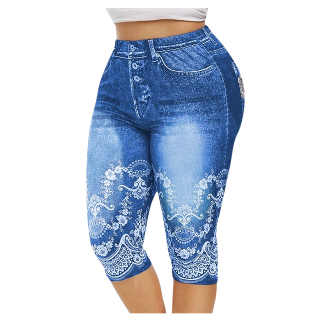 plus size denim leggings walmart