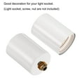 thumbnail image 5 of Uxcell Flat Decorative Lamp Base Holder Cover Sleeve E26/E27 Lamp Socket Cup White 6 Pack, 5 of 6