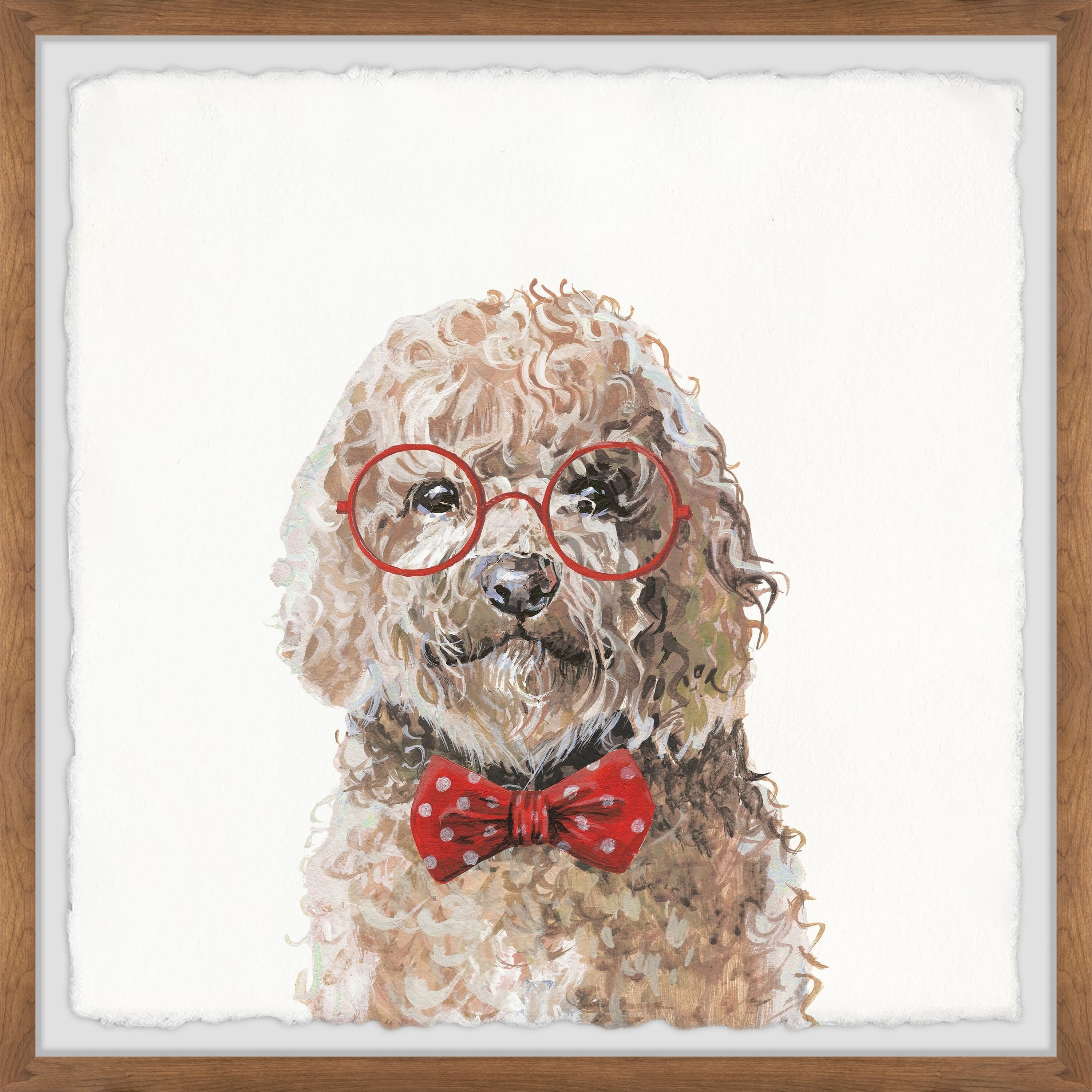 Marmont Hill "Shaggy In Bow Tie" Framed Painting Art Print, 18.00" x 1.50"