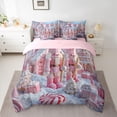 thumbnail image 2 of Homewish Xmas Nutcracker 7-Piece King Bedding Set - Pink White Christmas, 2 of 8