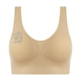 thumbnail image 3 of Plus Size Seamless No Underwire Bras For Women Push-up Breathable Full Coverage Daily Tank bras Underwear for Women Khaki L, 3 of 7