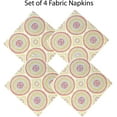 thumbnail image 5 of Newbridge 52 x 52 Inch Square Fabric Tablecloth, Coral and Green Circle Stitch, Indoor Outdoor No Iron Soil Resistant Dining Room, Party and Banquet Table Cover, Modern Boho Chic Print, 5 of 5