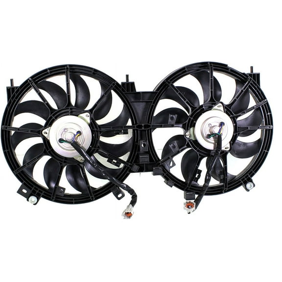 Cooling Fan Assembly Compatible with NISSAN MURANO 2009-2014/QUEST 2011-2017 3.5L Engine Dual Fan