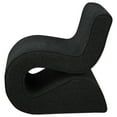thumbnail image 5 of Ronea Boucle Upholstered Armless Curved Chair Charcoal, 5 of 10