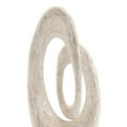 thumbnail image 4 of 12" x 30" White Mother of Pearl Shell Swirl Abstract Sculpture with Black Base, by DecMode, 4 of 10