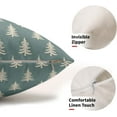 thumbnail image 3 of Christmas Lumbar Pillow Covers 12x20 Set of 2 Aqua Blue Xmas Tree Rustic Style Winter Decorative Outdoor Pillowcases Holiday Decorations Throw Cushion Case Decor for Couch Sofa Bed, 3 of 6