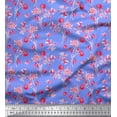 thumbnail image 1 of Soimoi Poly Georgette Fabric Leaves & Rose Floral Print Sewing Fabric Yard 42 Inch Wide, 1 of 5