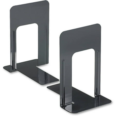 Bald Eagle Bookends (3 Pack) Universal Economy Bookends, Nonskid, 5 7/8 x 8 1/4 x 9, Heavy Gauge Steel, Black ()