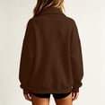 thumbnail image 5 of Hurxie Womens Zip Up Sweatshirt Full-zip Fleece Track Jackets Fall Fashion Outfits Winter Clothes with Pockets, 5 of 6