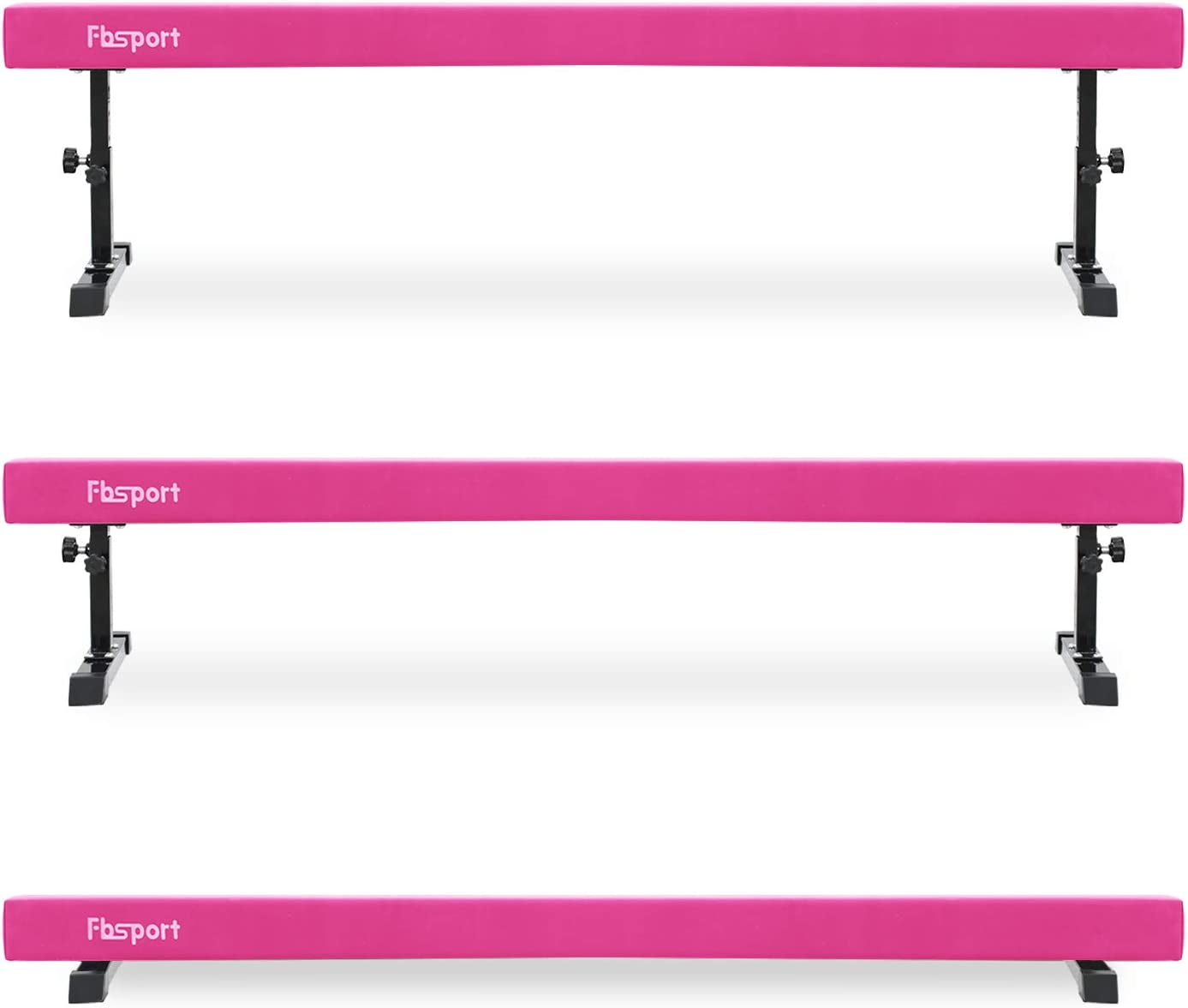 FBSPORT 8ft Adjustable Balance Beam, High&Low Floor Beam FBSPORT 8ft Adjustable Balance Beam, High&Low Floor Beam