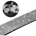 thumbnail image 4 of Collar para perro con diamantes de imitación, bonito y deslumbrante, suave, de gamuza brillante, con diamantes de imitación, talla S, color rosa, 4 of 5