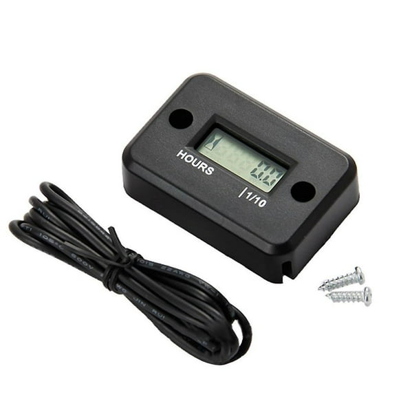 Dww-1 Tanche Affichage Lcd Compteur Horaire Numrique Minuterie De Jauge Pour Quad Moto Motoneige Motocross Pit Bike Tondeuse Gazon Tracteur Camion
