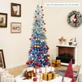 thumbnail image 2 of Costway 6 FT Blue Gradient Snow Flocked Artificial Christmas Tree with 435 Lush Branch Tips, 2 of 10
