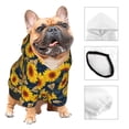 thumbnail image 5 of Yiaed Sunflowers Print Dog Hoodie Security Pet Dog Costume Pets Dog Hoodie Sweatshirt with Pocket for Small Dogs-XX-Large, 5 of 5