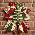thumbnail image 6 of DIY Quilted Christmas Tree Door Decor Making Kit, Fabric Patchwork Holiday Wreath Craft Set, Hand‑Sew Wall Hanging Ornament for Christmas Home Decoration, 6 of 8