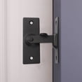 thumbnail image 1 of RUNROTOO 1Set 8x3cm Black Stainless Steel Door Latch Lock for Security 8x3cm, 1 of 5