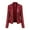 Red, variant on Lolmot Womens Slim Leather Stand Collar Zip Motorcycle Suit Belt Coat Jacket Tops