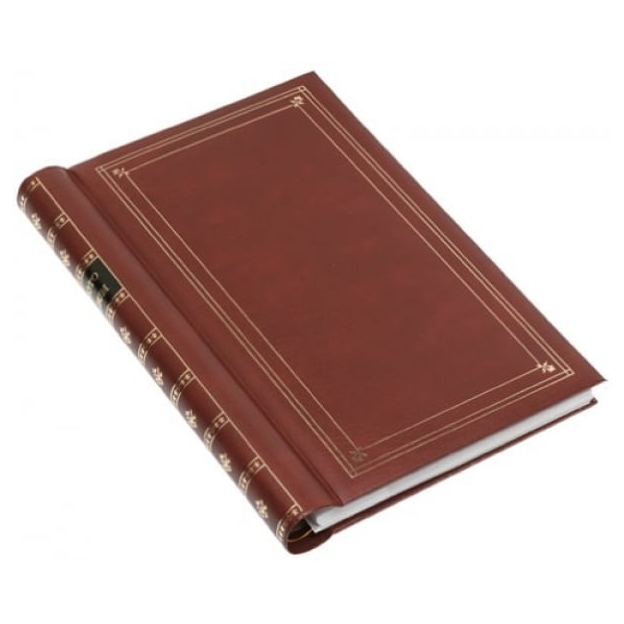 Pioneer Photo Album Spiral Bound Bi-Directional Le Memo Pocket Photo Album with Gold Trim, Holds 300 4x6" Photos, 3 Per Page, Burgundy