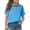Sky Blue, variant on UACY Girls Short Sleeve Polo Shirts Button Lapel Collared Summer Tops Business Casual Basic Tees