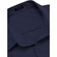 thumbnail image 3 of UKAP Mens Shirts Lapel Neck Blouse Button Down Tops Regular Fit Work Tunic Shirt Sea ​​blue 4XL, 3 of 7