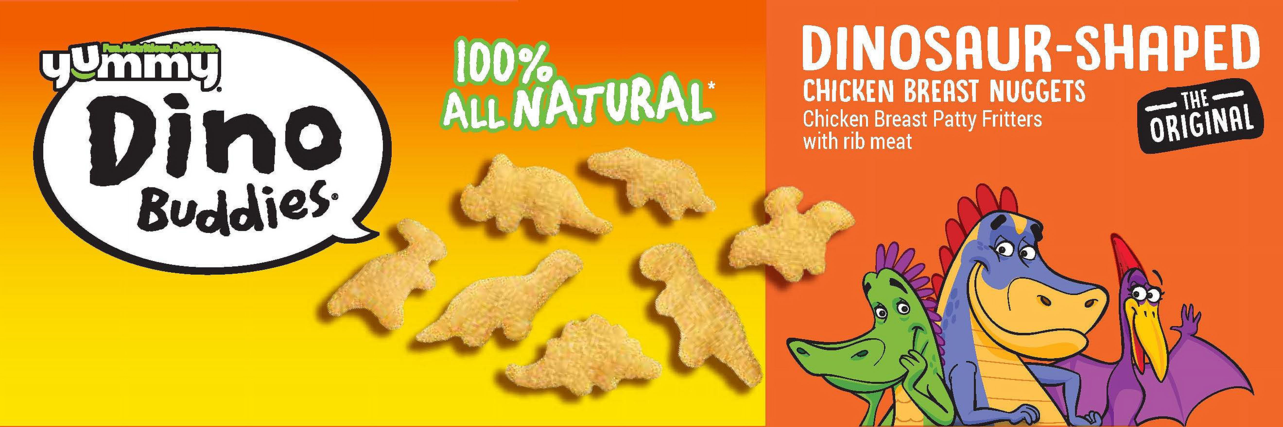 Yummy All Natural Dinosaur Chicken Breast Nuggets 32 oz, Frozen